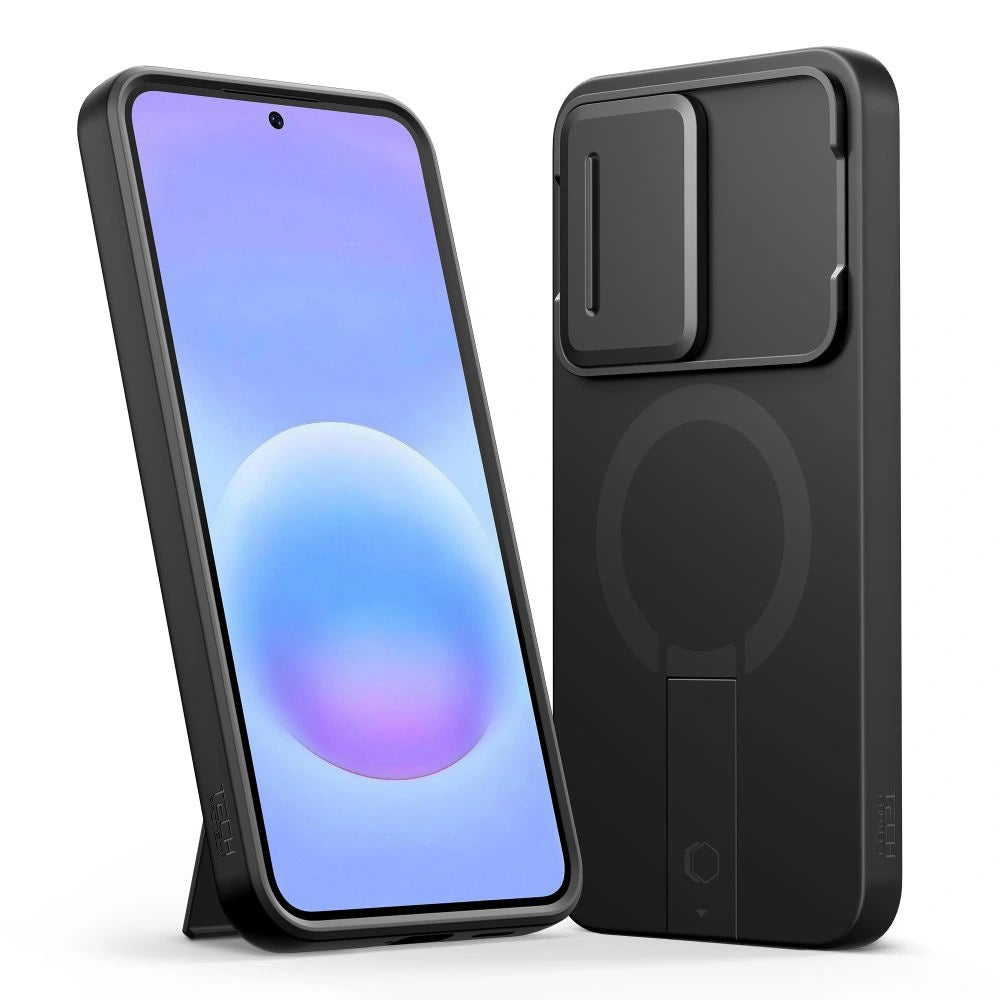 Etui Tech-Protect Kevlar Aura na Samsung Galaxy A57 - czarno-pomarańczowe – zdjęcie 2