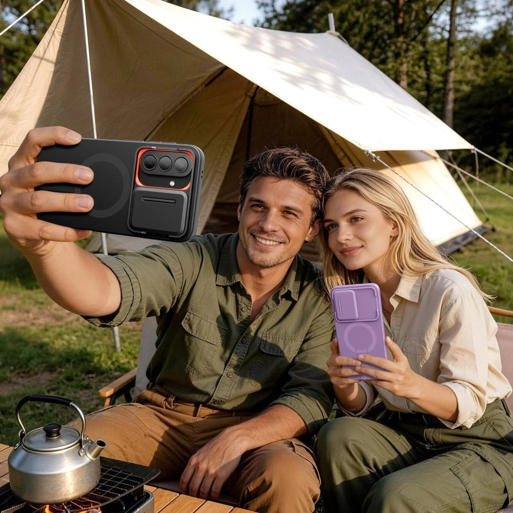 Etui Tech-Protect Kevlar Aura na Samsung Galaxy A57 - czarno-pomarańczowe – zdjęcie 7