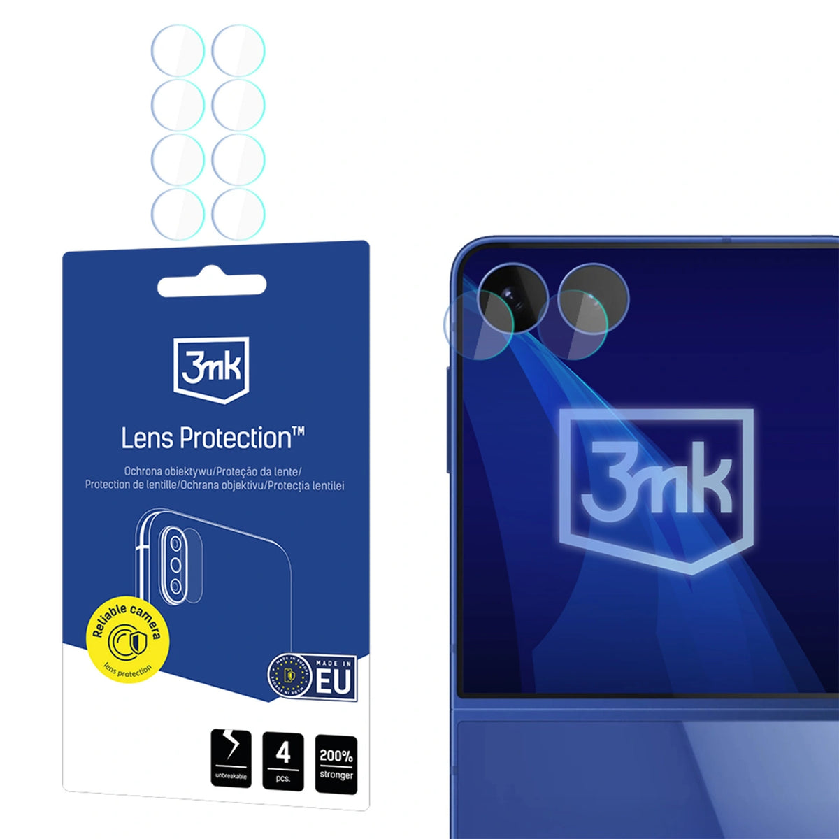 Szkło hybrydowe do obiektywu aparatu 3mk Lens na Samsung Galaxy Z Flip 8