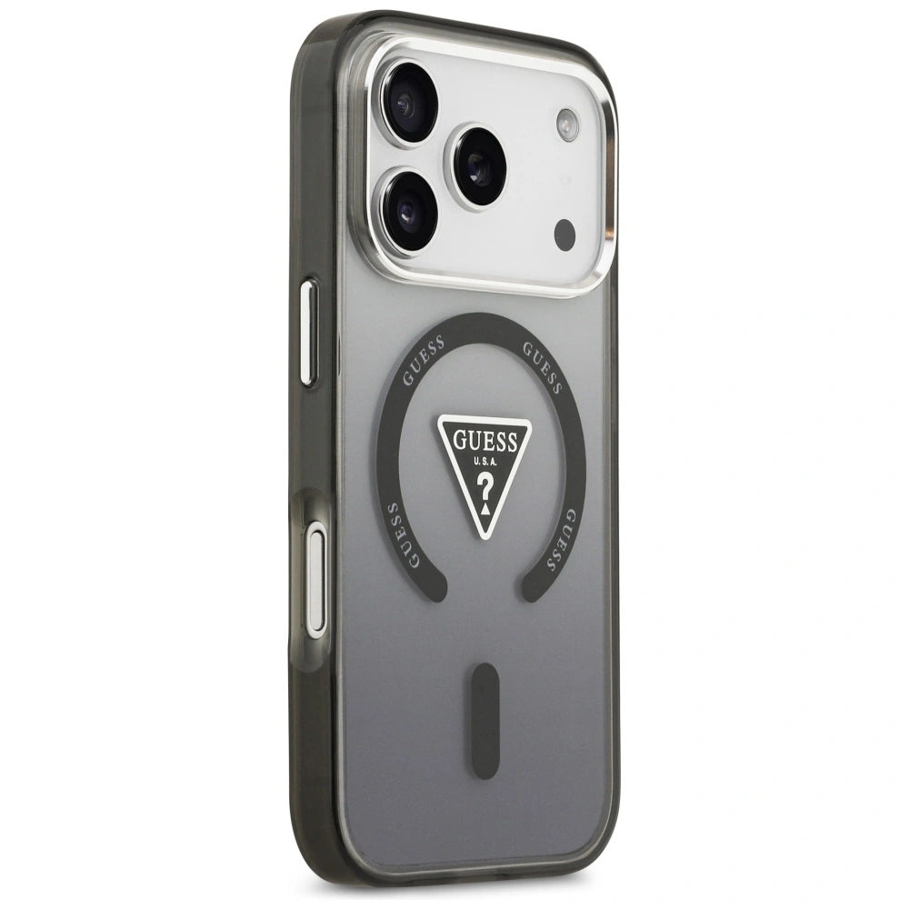 Etui Guess IML Gradient Triangle Logo MagSafe na iPhone 17 Pro - czarne – zdjęcie 4