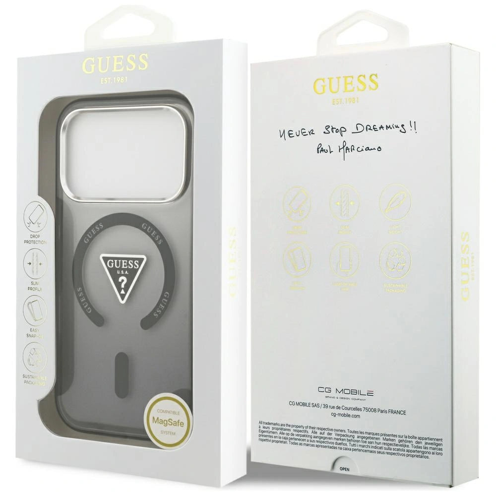 Etui Guess IML Gradient Triangle Logo MagSafe na iPhone 17 Pro - czarne – zdjęcie 8