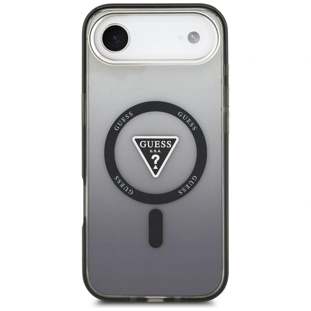 Etui Guess IML Gradient Triangle Logo MagSafe na iPhone Air - czarne – zdjęcie 3