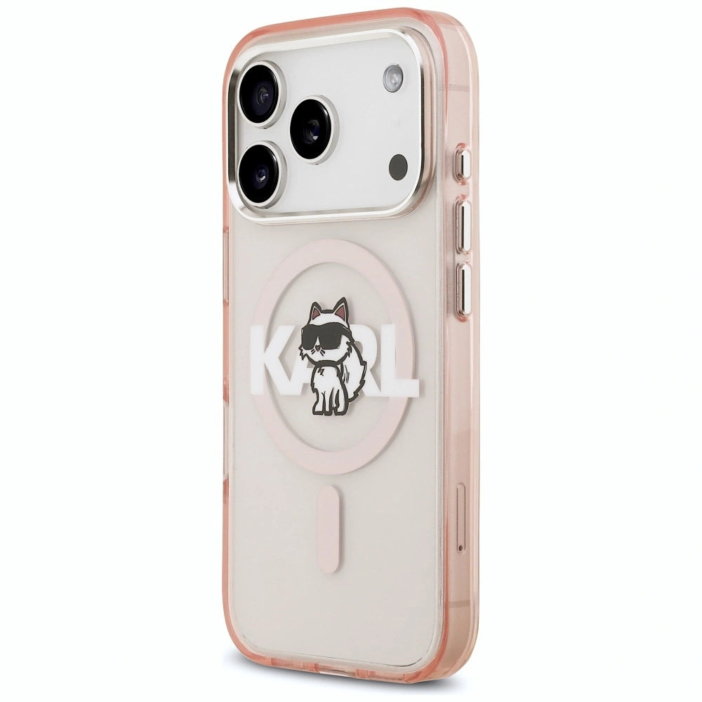Etui Karl Lagerfeld IML Choupette Sketch Logo na iPhone 17 Pro - różowe – zdjęcie 2
