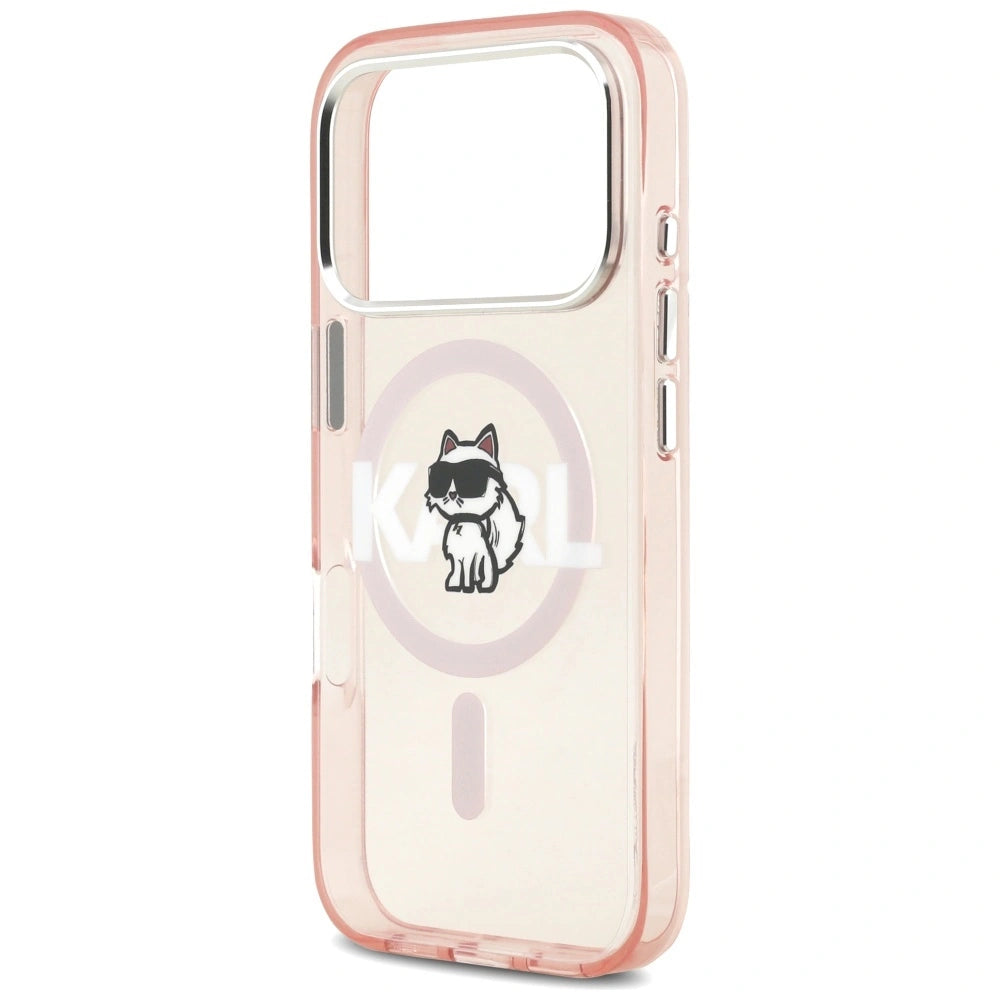 Etui Karl Lagerfeld IML Choupette Sketch Logo na iPhone 17 Pro - różowe – zdjęcie 6