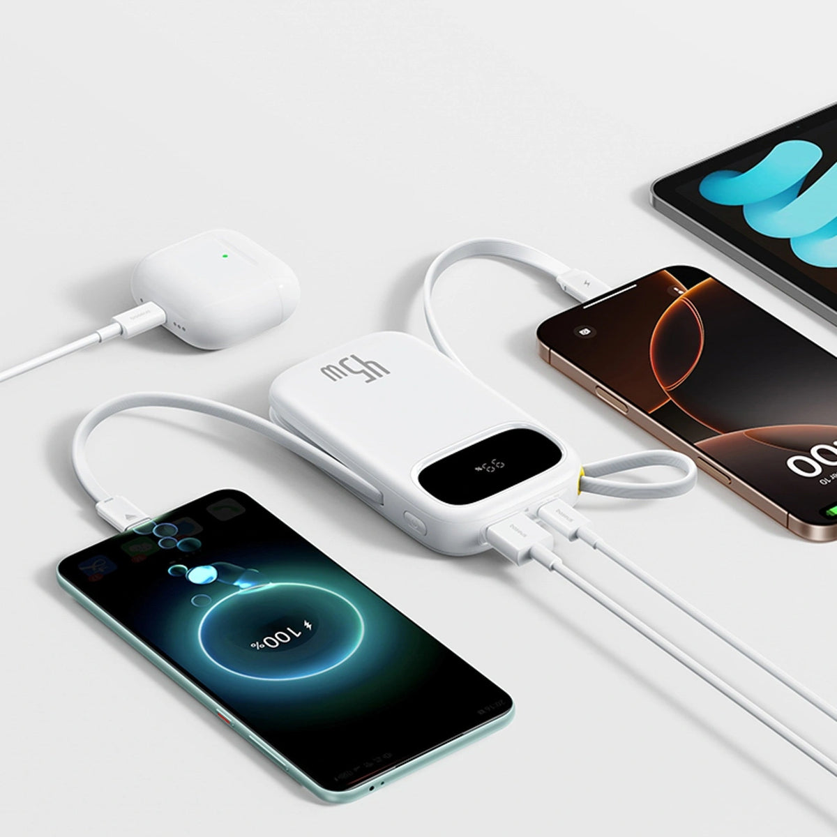 Powerbank Baseus EnerFill FC31 QPow3 10000mAh 45W z wyświetlaczem - biały