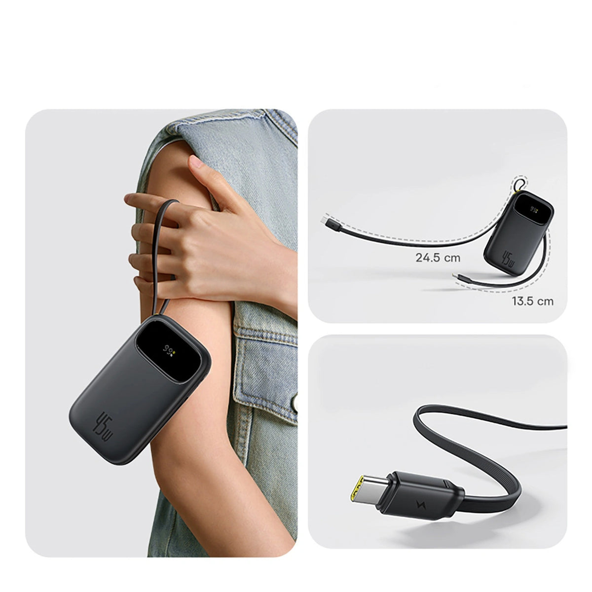 Powerbank Baseus EnerFill FC31 QPow3 10000mAh 45W z wyświetlaczem - czarny