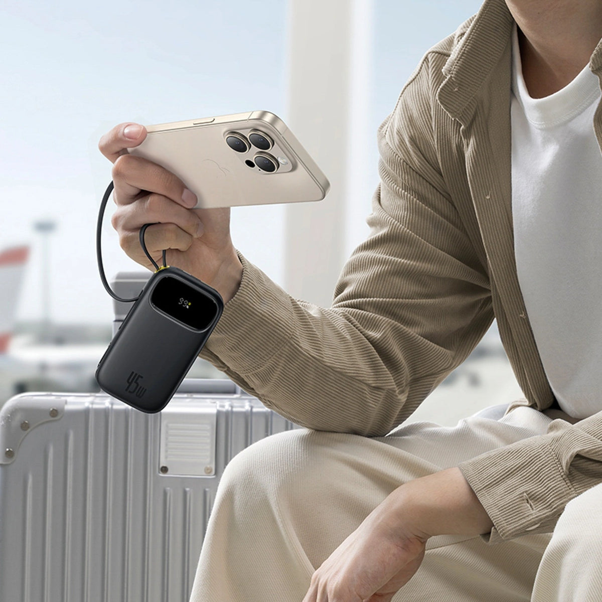 Powerbank Baseus EnerFill FC31 QPow3 10000mAh 45W z wyświetlaczem - czarny
