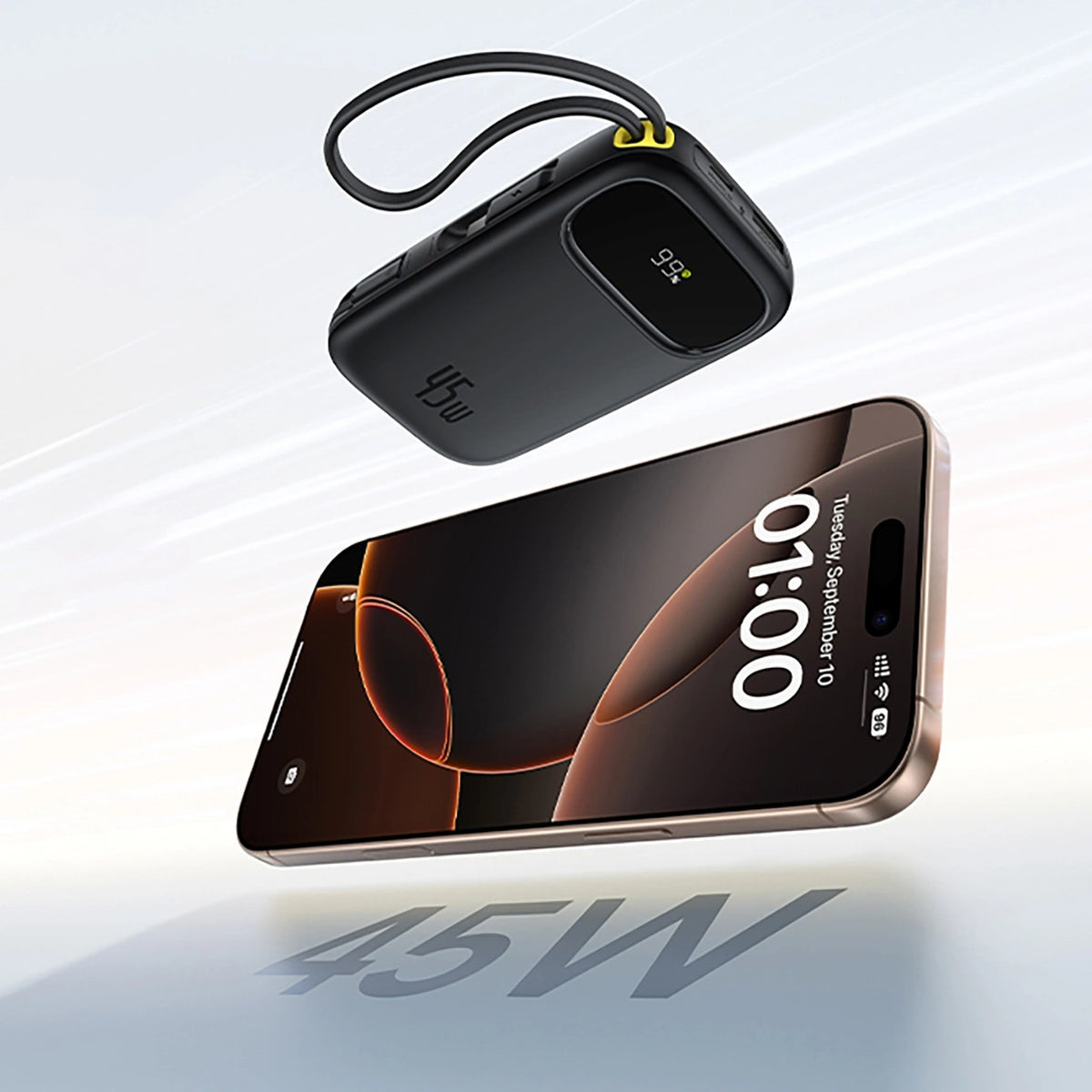 Powerbank Baseus EnerFill FC31 QPow3 10000mAh 45W z wyświetlaczem - czarny