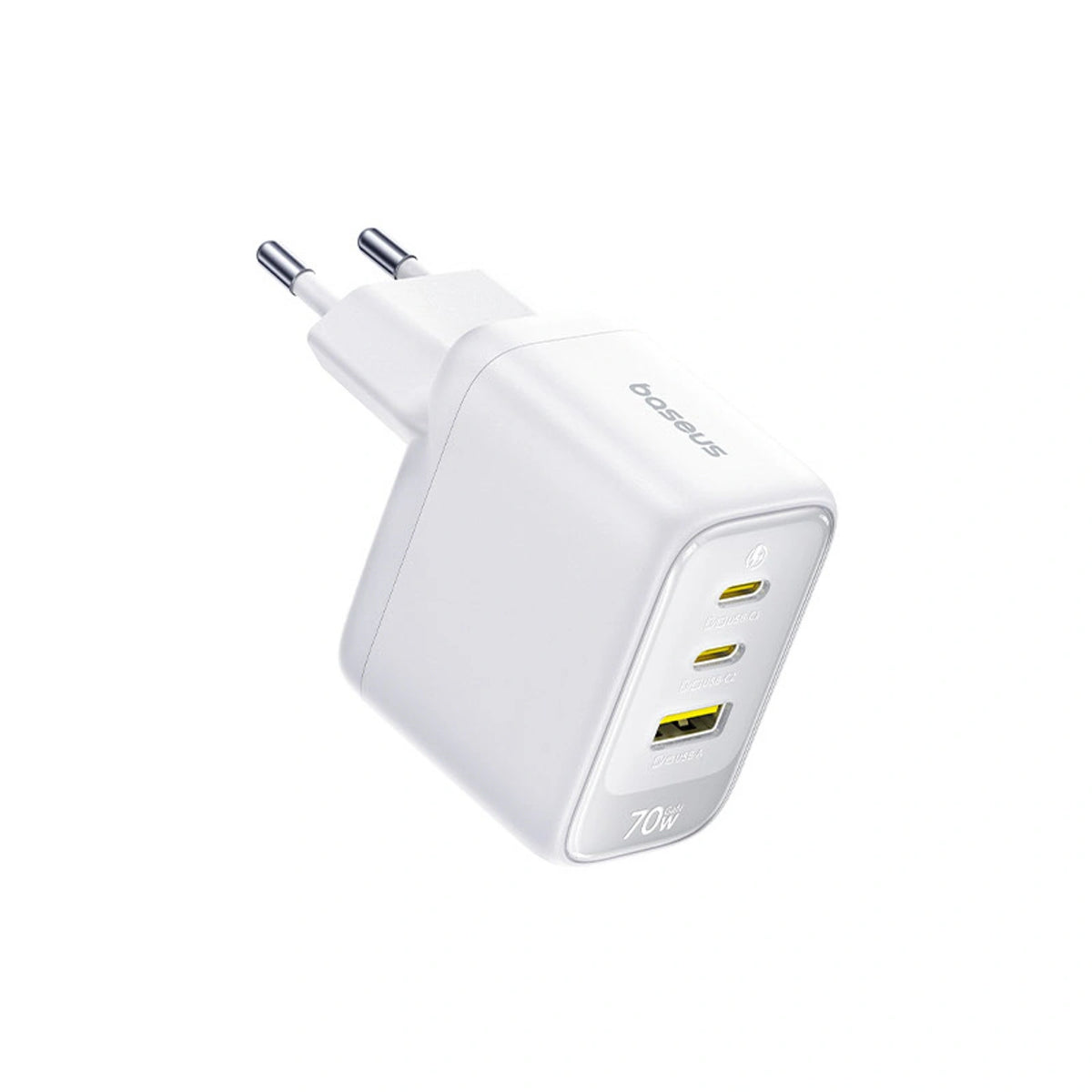 Ładowarka sieciowa Baseus EnerFill FE22 70W 2 x USB-C + USB-A - biała – zdjęcie 3