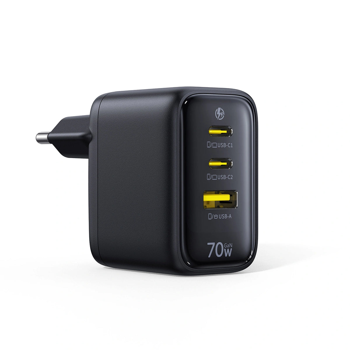 Ładowarka sieciowa Baseus EnerFill FE22 70W 2 x USB-C + USB-A - czarna – zdjęcie 4