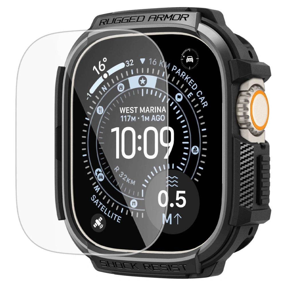 Etui Spigen Rugged Armor + na Apple Watch Ultra 49 mm - czarne matowe – zdjęcie 2
