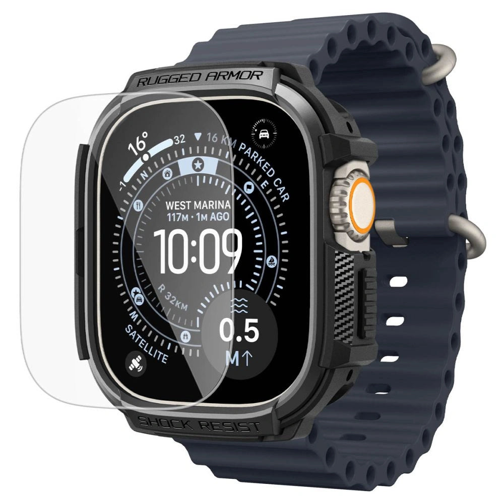 Etui Spigen Rugged Armor + na Apple Watch Ultra 49 mm - czarne matowe – zdjęcie 3
