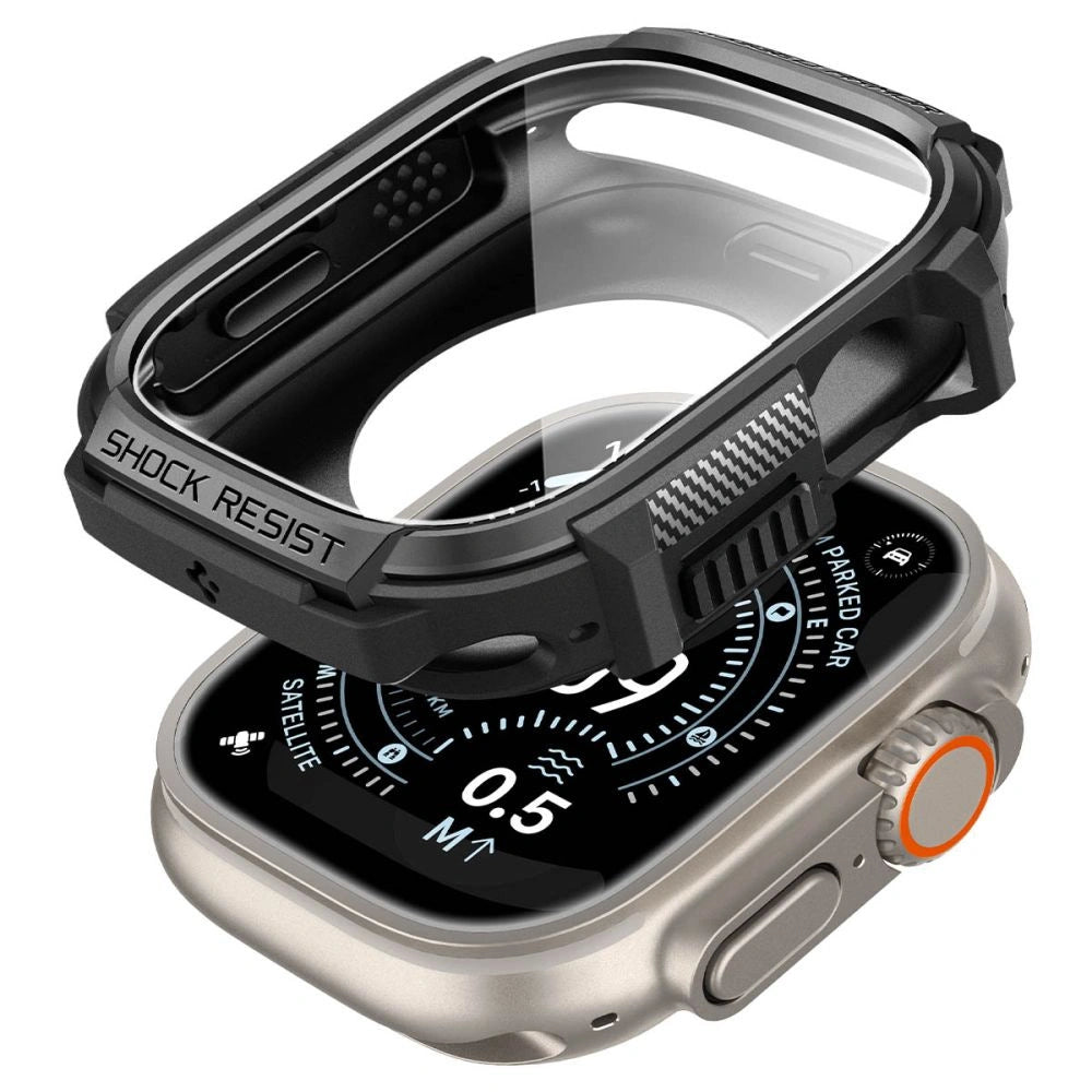 Etui Spigen Rugged Armor + na Apple Watch Ultra 49 mm - czarne matowe – zdjęcie 4