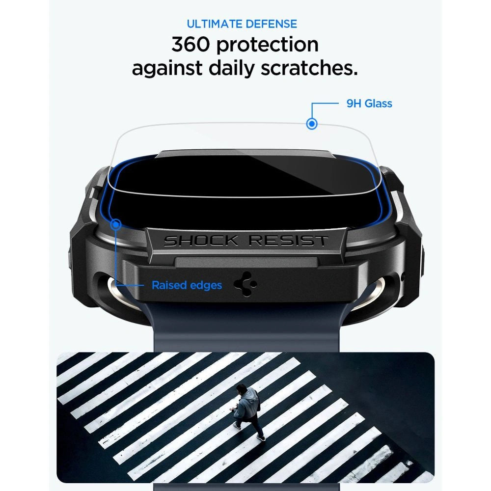 Etui Spigen Rugged Armor + na Apple Watch Ultra 49 mm - czarne matowe – zdjęcie 5