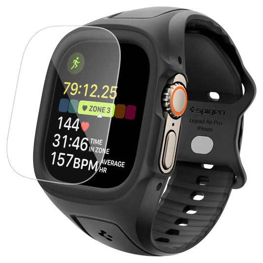 Pasek z obudową Spigen Liquid Air Pro na Apple Watch Ultra 49 mm - czarny