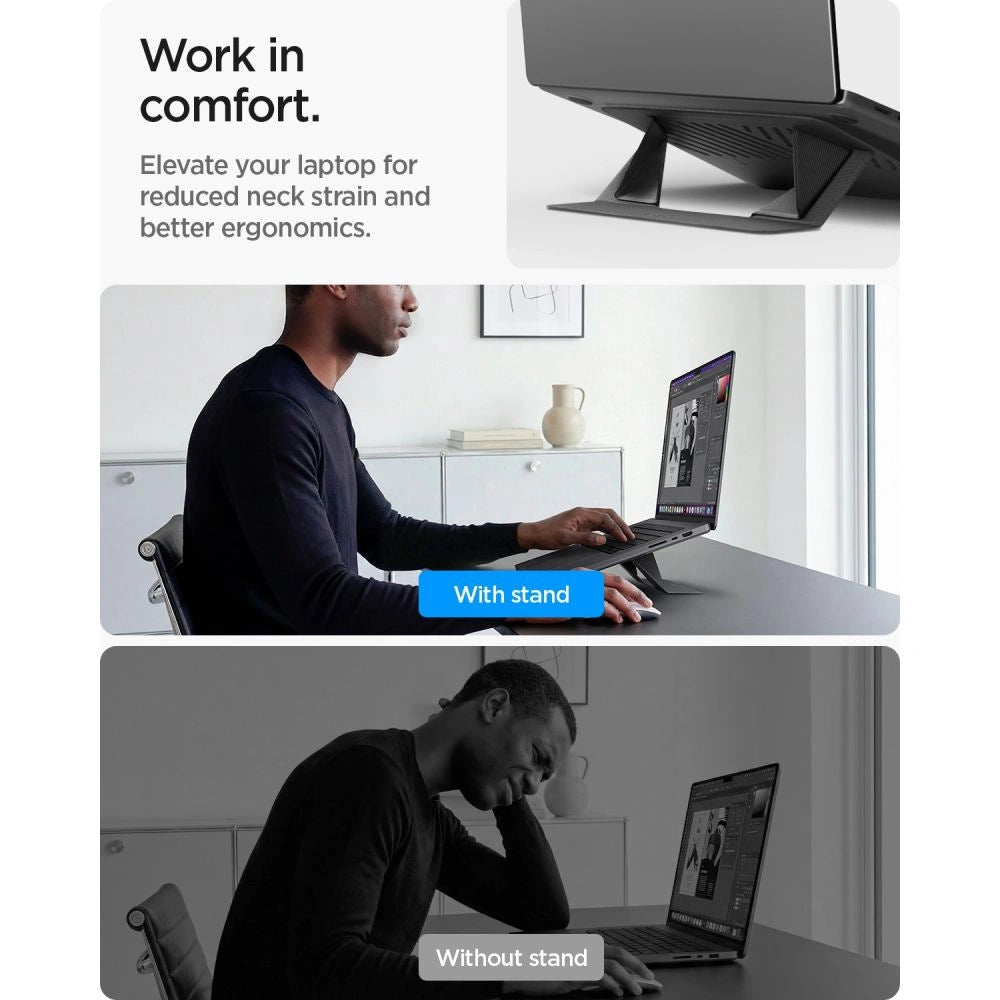 Podstawka pod laptopa Spigen SlimFold LD201-S6 - szara – zdjęcie 10