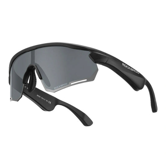 Okulary rowerowe Rockbros SP-251 z zestawem audio Bluetooth - czarne