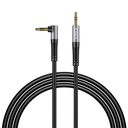 Kabel kątowy audio Orico AXW mini jack 3.5 mm do męskiego 3 m - czarny