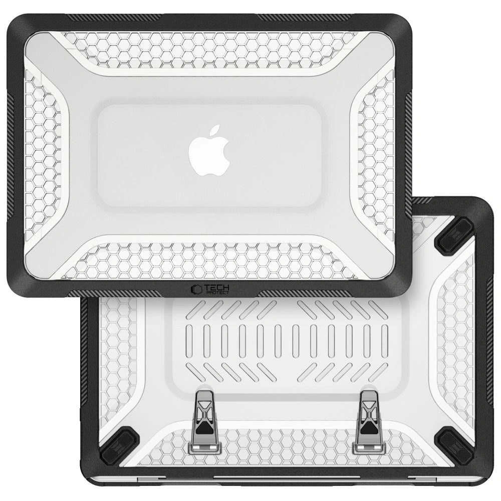 Etui Tech-Protect Kevlar Pro na MacBook Neo 13" 2026 - czarno-przezroczyste – zdjęcie 3