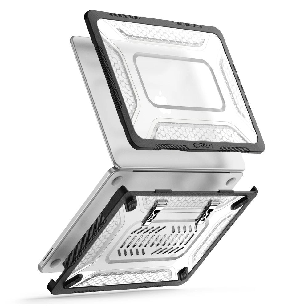 Etui Tech-Protect Kevlar Pro na MacBook Neo 13" 2026 - czarno-przezroczyste – zdjęcie 5
