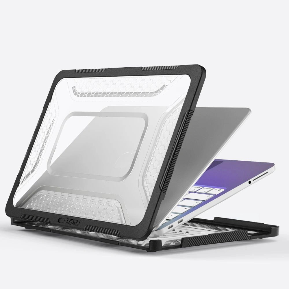 Etui Tech-Protect Kevlar Pro na MacBook Neo 13" 2026 - czarno-przezroczyste – zdjęcie 6