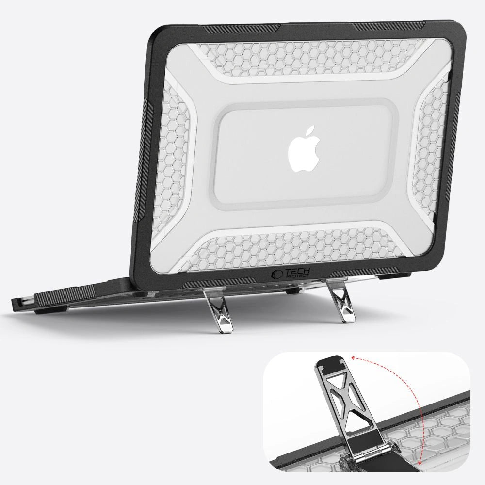 Etui Tech-Protect Kevlar Pro na MacBook Neo 13" 2026 - czarno-przezroczyste – zdjęcie 7