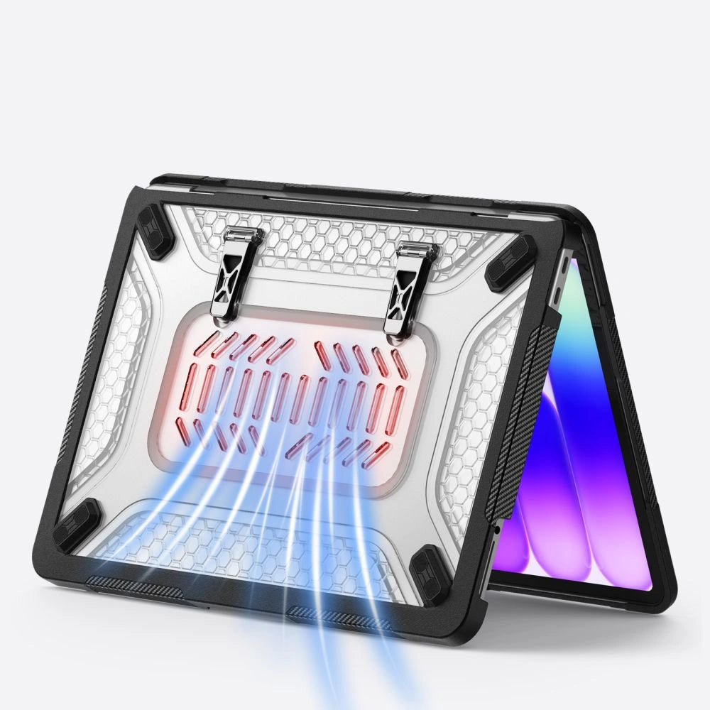 Etui Tech-Protect Kevlar Pro na MacBook Neo 13" 2026 - czarno-przezroczyste – zdjęcie 8