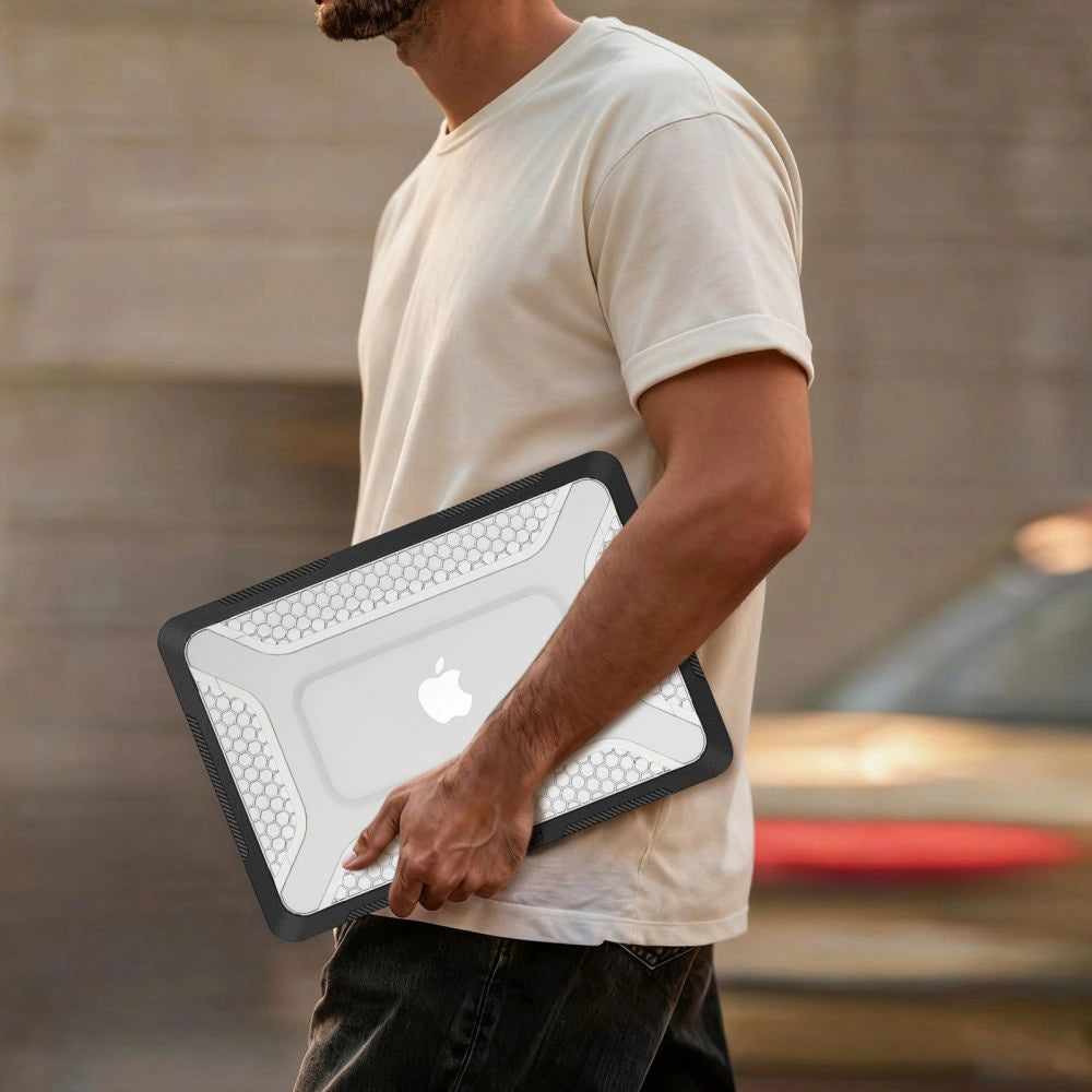Etui Tech-Protect Kevlar Pro na MacBook Neo 13" 2026 - czarno-przezroczyste – zdjęcie 9