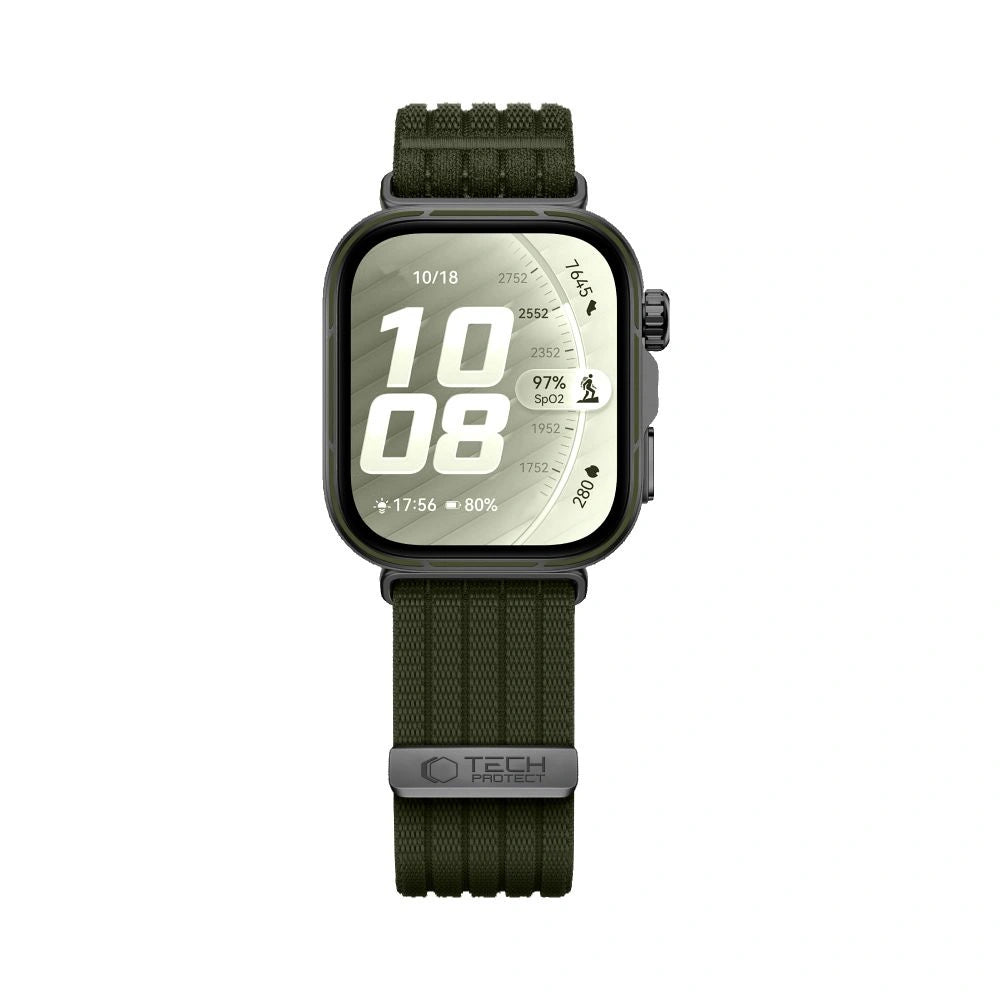 Pasek Tech-Protect Nylon an Huawei Watch Fit 3 / 4 / 4 Pro / 5 - zielony – zdjęcie 3