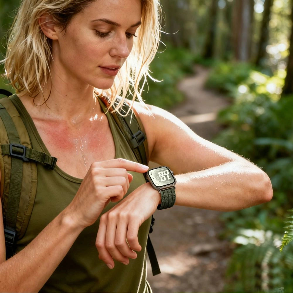 Pasek Tech-Protect Nylon an Huawei Watch Fit 3 / 4 / 4 Pro / 5 - zielony – zdjęcie 7