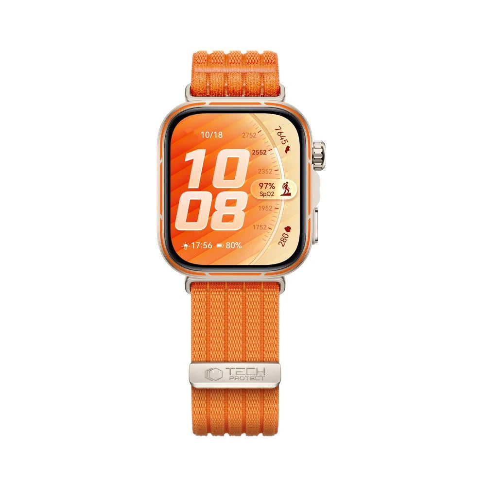 Pasek Tech-Protect Nylon an Huawei Watch Fit 3 / 4 / 4 Pro - pomarańczowy – zdjęcie 3