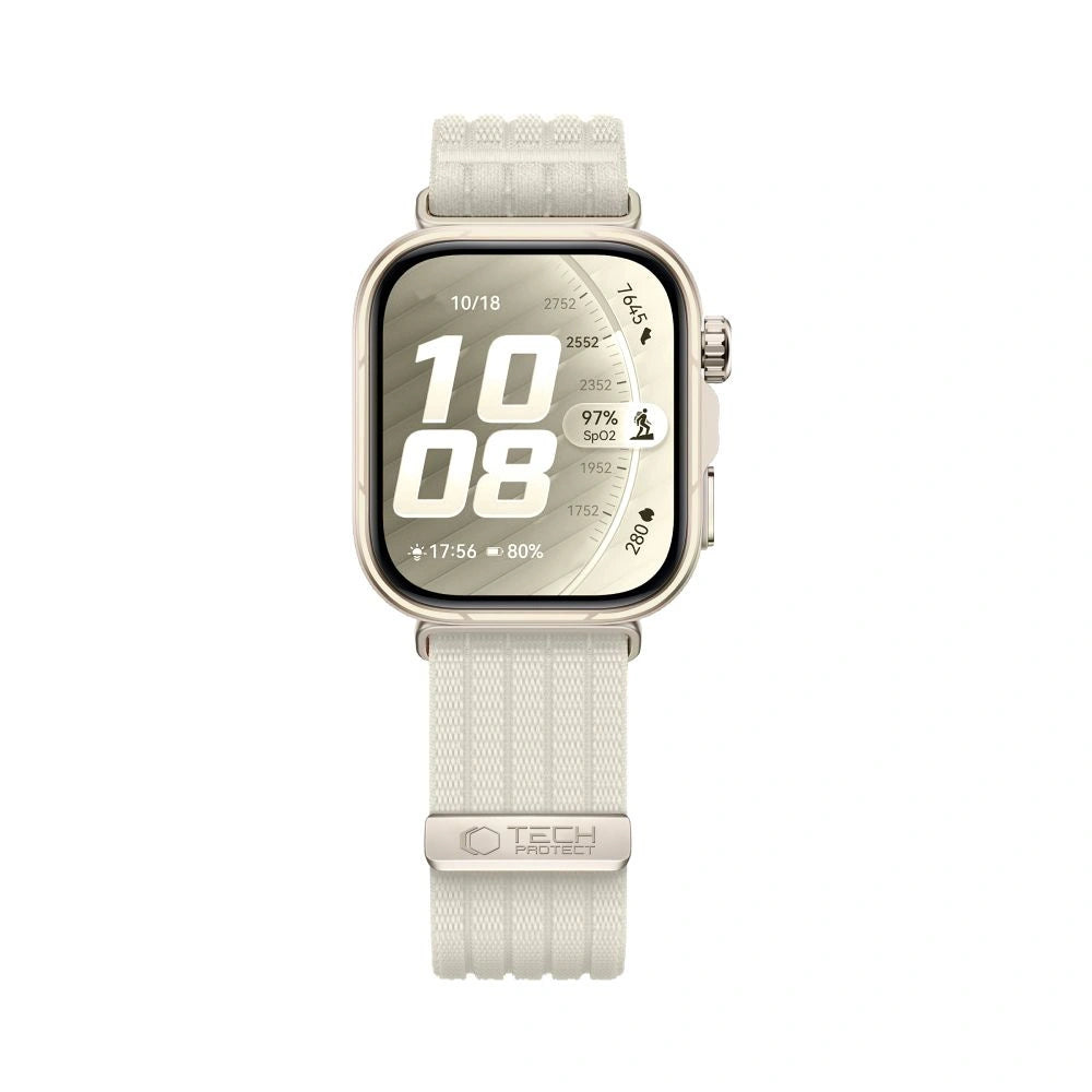 Pasek Tech-Protect Nylon an Huawei Watch Fit 3 / 4 / 4 Pro / 5 / 5 - biały – zdjęcie 3