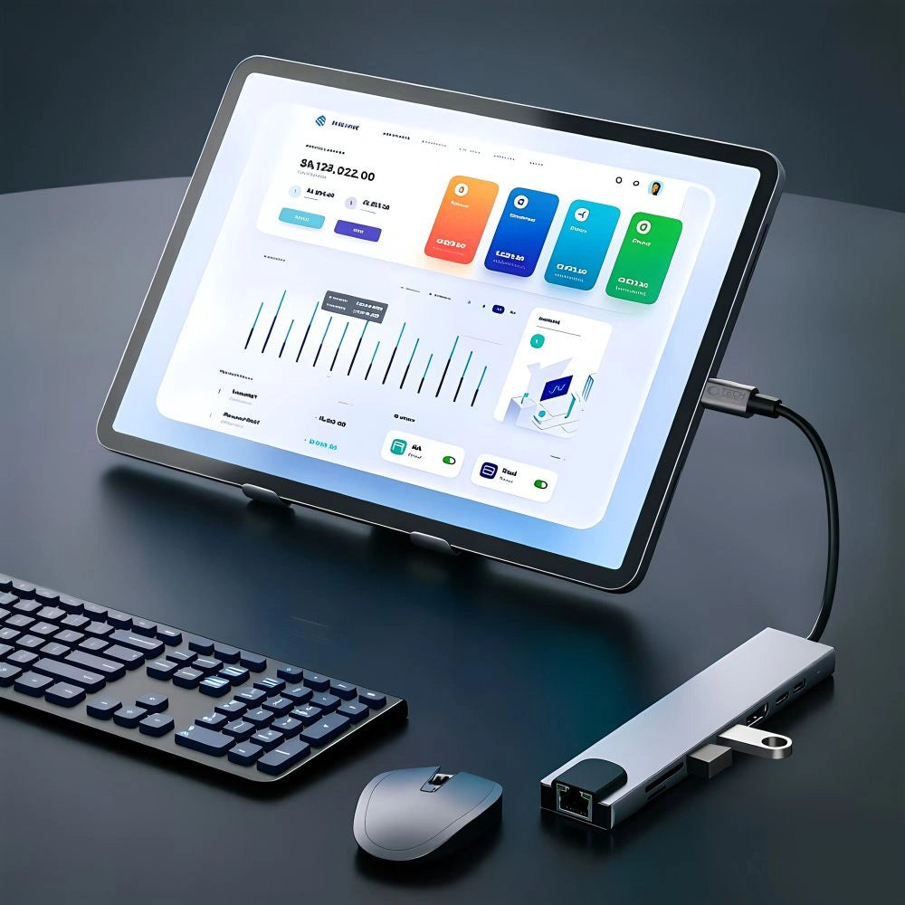 Hub USB Tech-Protect HB09 8w1 TYPE-C + USB-A 3.0 + USB-C 3.0 + - szary – zdjęcie 12