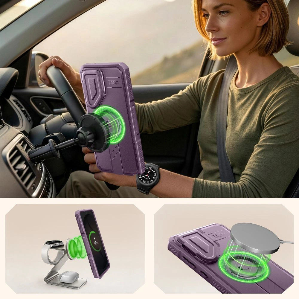 Etui Tech-Protect Kevlar MagSafe 2-Set na Samsung Galaxy S26 Ultra - czarne – zdjęcie 4