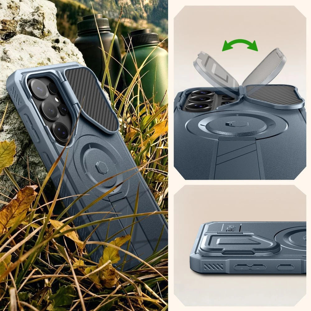 Etui Tech-Protect Kevlar MagSafe na Samsung Galaxy S26 Ultra - niebieskie – zdjęcie 5