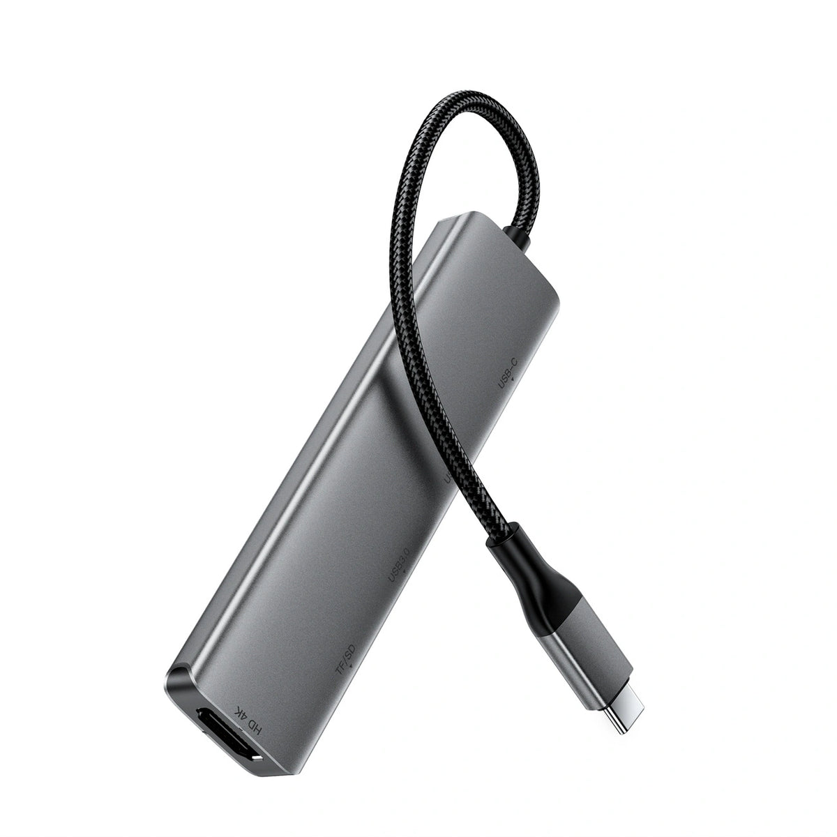 Hub USB Acefast J18 stacja dokująca USB-C 6w1 HDMI 4K 60Hz PD90W - szara – zdjęcie 3
