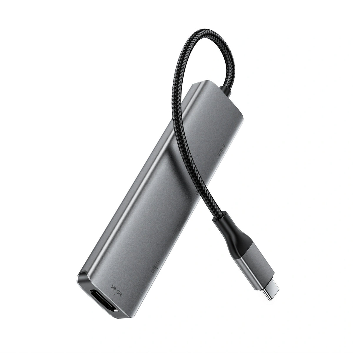 Hub USB Acefast J16 stacja dokująca USB-C 5w1 HDMI 4K 60Hz PD90W - szara – zdjęcie 3