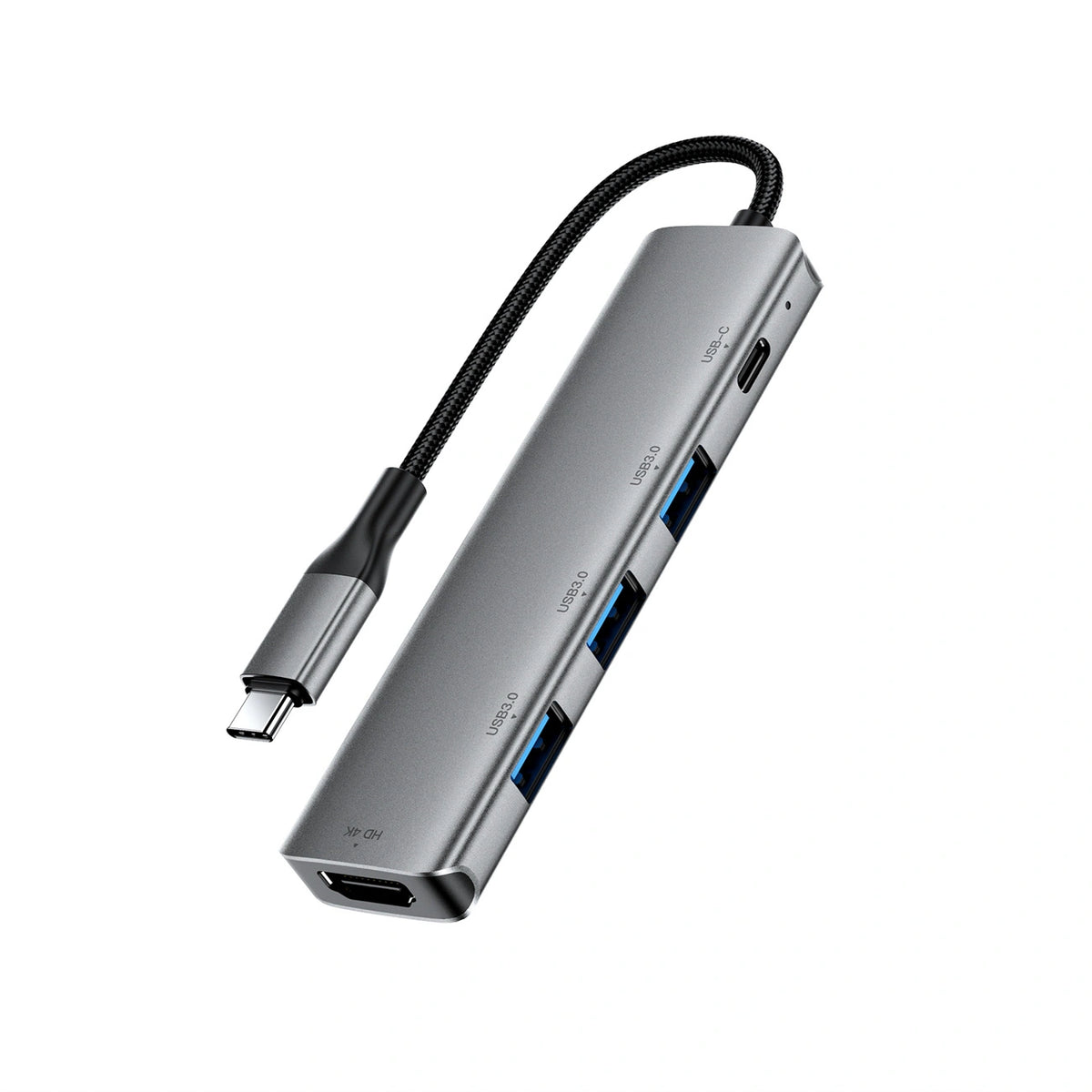 Hub USB Acefast J16 stacja dokująca USB-C 5w1 HDMI 4K 60Hz PD90W - szara – zdjęcie 4