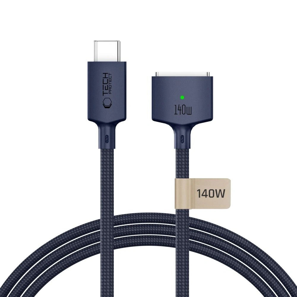 Kabel Tech-Protect MMC01 Ultraboost USB-C / USB-C MagSafe 3 140W 200 cm do MacBook - granatowy