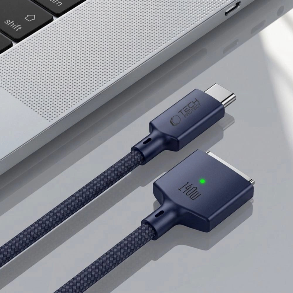 Kabel Tech-Protect MMC01 Ultraboost USB-C / USB-C MagSafe 3 140W 200 cm do MacBook - granatowy – zdjęcie 5
