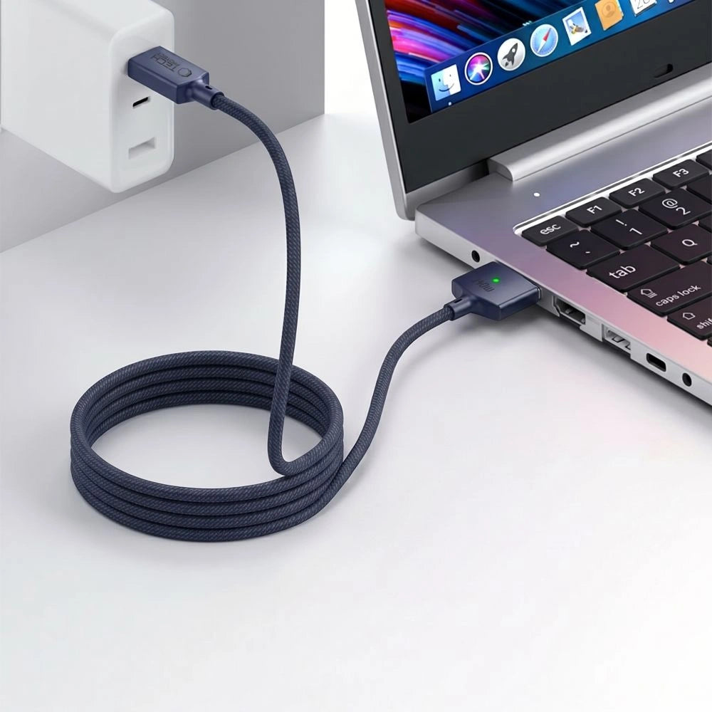 Kabel Tech-Protect MMC01 Ultraboost USB-C / USB-C MagSafe 3 140W 200 cm do MacBook - granatowy – zdjęcie 6