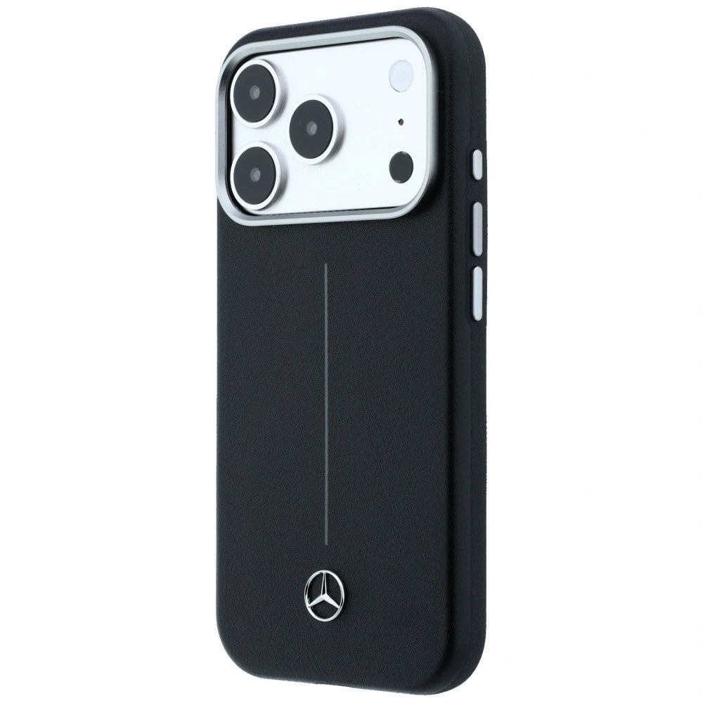 Etui Mercedes Leather Semi Wrap Iconic Line na iPhone 17 Pro - czarne – zdjęcie 2