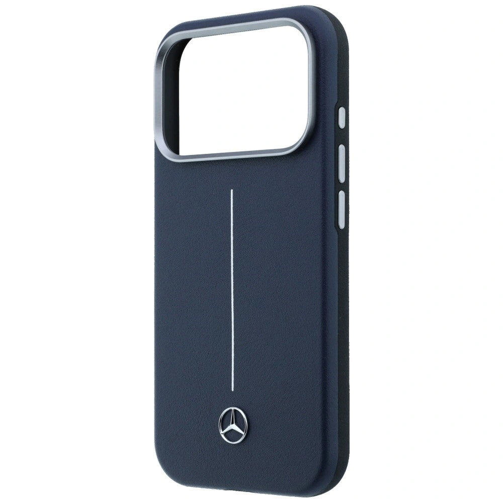 Etui Mercedes Leather Semi Wrap Iconic Line na iPhone 17 Pro - granatowe – zdjęcie 6
