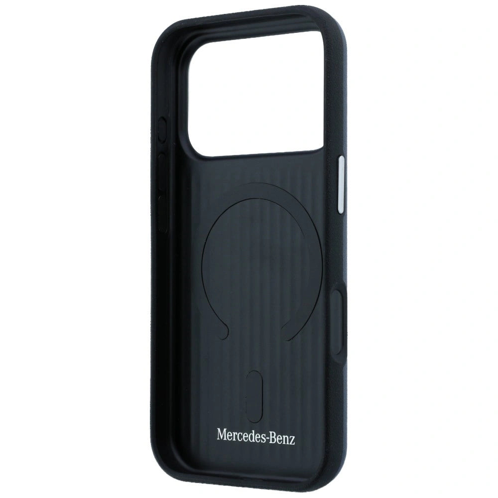 Etui Mercedes Leather Semi Wrap Iconic Line na iPhone 17 Pro - granatowe – zdjęcie 7