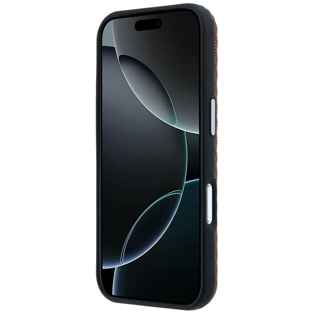 Etui Mercedes Leather Semi Wrap Wood Effect na iPhone 17 Pro - brązowe – zdjęcie 5