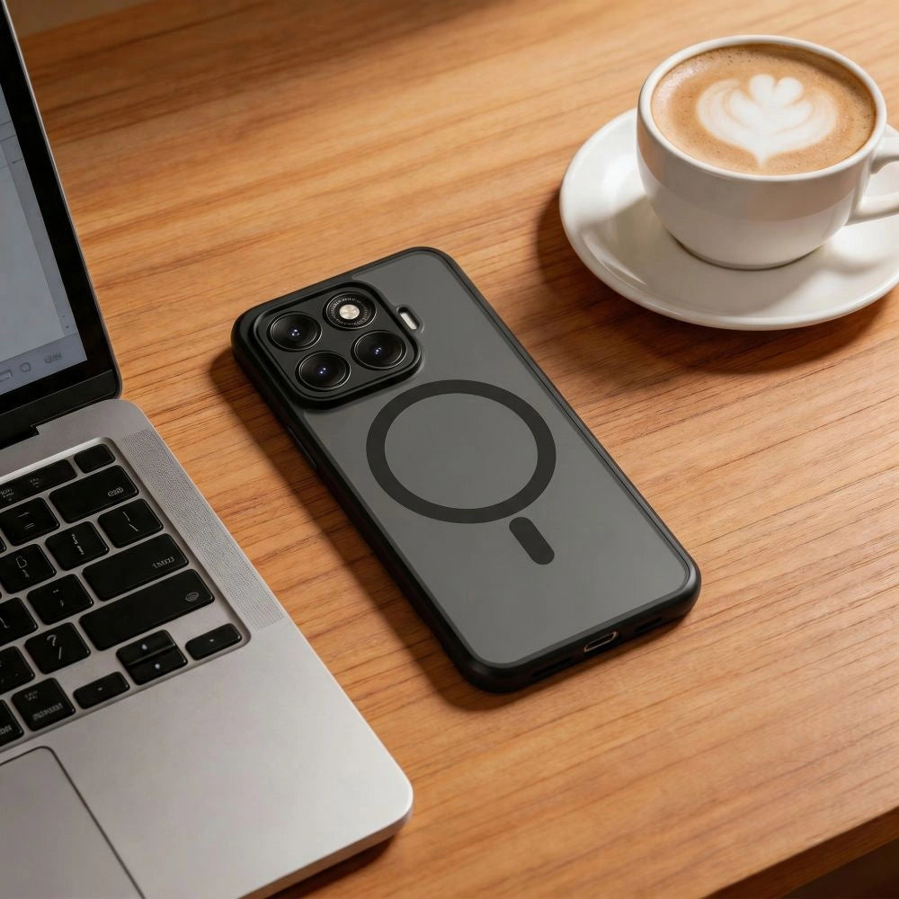 Etui Tech-Protect Magmat MagSafe na Xiaomi 17T Pro - czarne matowe – zdjęcie 5