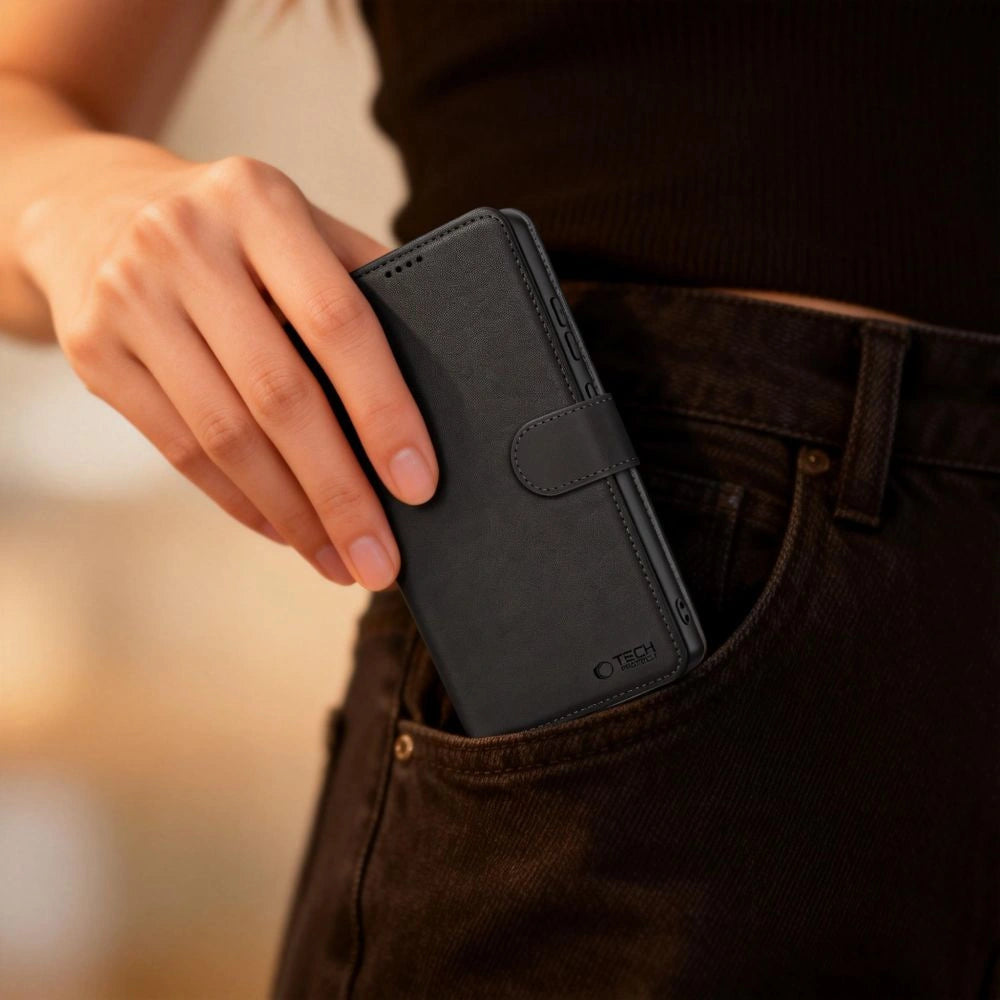 Etui Tech-Protect Wallet na Xiaomi 17T Pro - czarne – zdjęcie 6