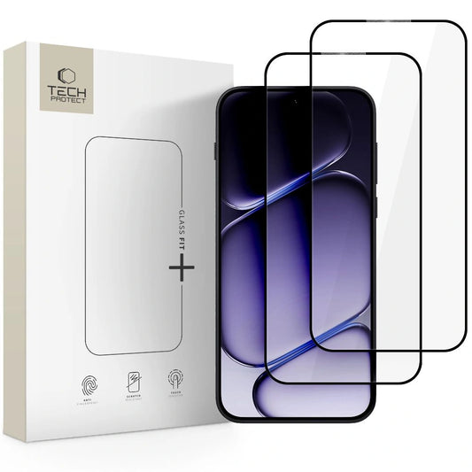 Szkło hartowane Tech-Protect Glass Fit+ 2-Pack na OnePlus Nord 6 - czarne