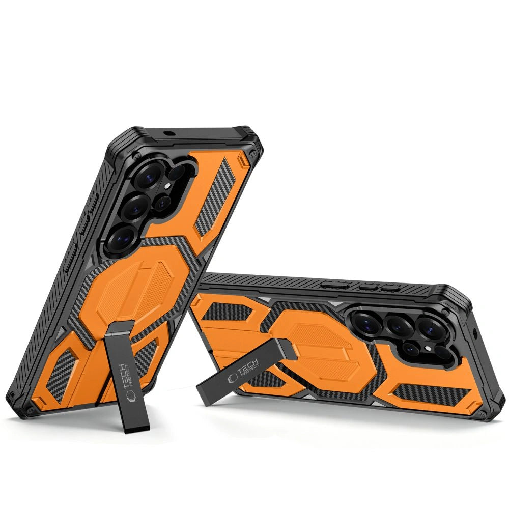 Etui Tech-Protect na Samsung Galaxy S26 Ultra - czarno-pomarańczowe – zdjęcie 3
