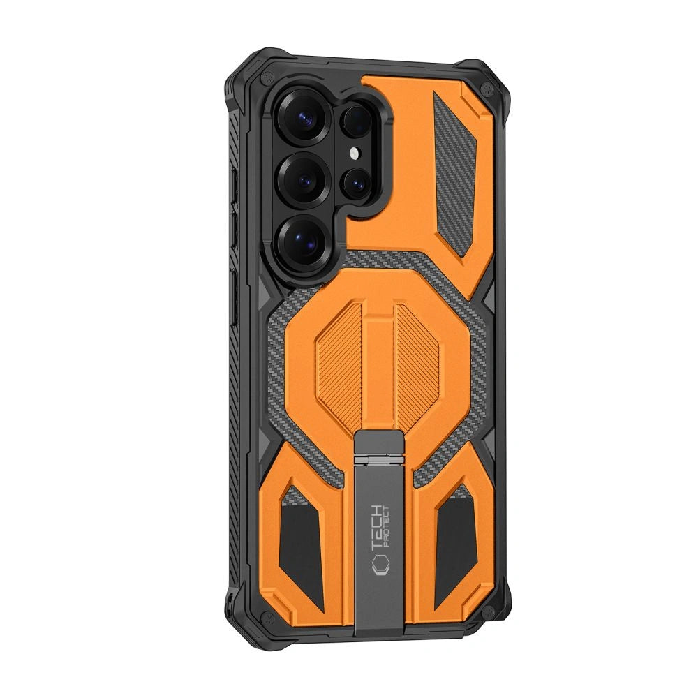Etui Tech-Protect na Samsung Galaxy S26 Ultra - czarno-pomarańczowe – zdjęcie 4
